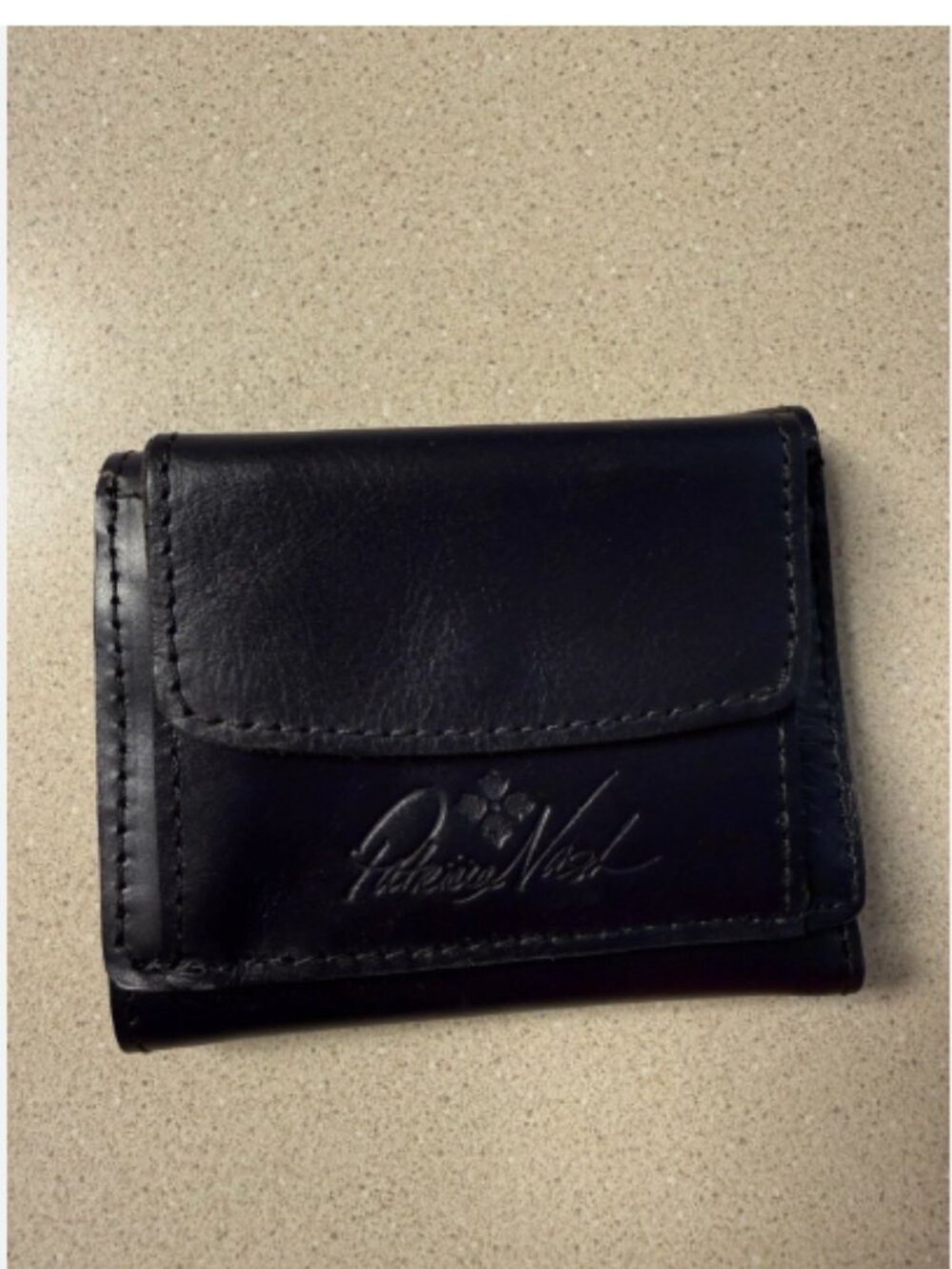 Patricia Nash Leather Libby Flap Wallet-Navy A669840 NEW